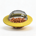 Disc-shaped food-dispensing puzzle toy