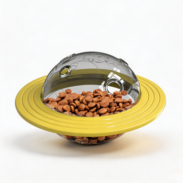 Disc-shaped food-dispensing puzzle toy