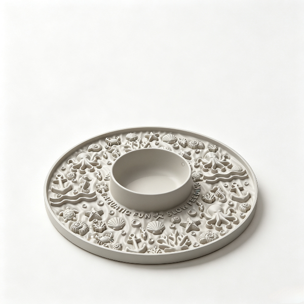 Decorative silicone slow eating mat