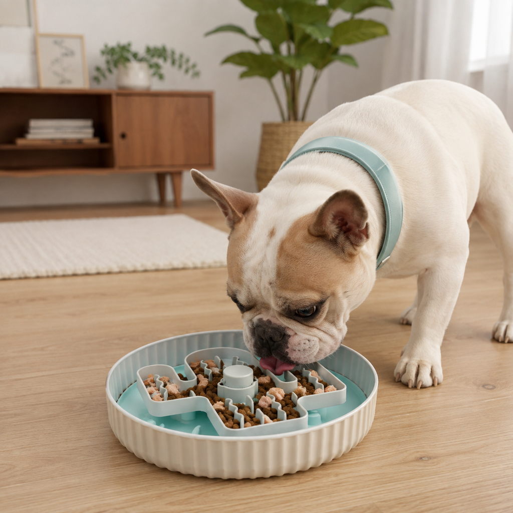 Rotating slow food bowl