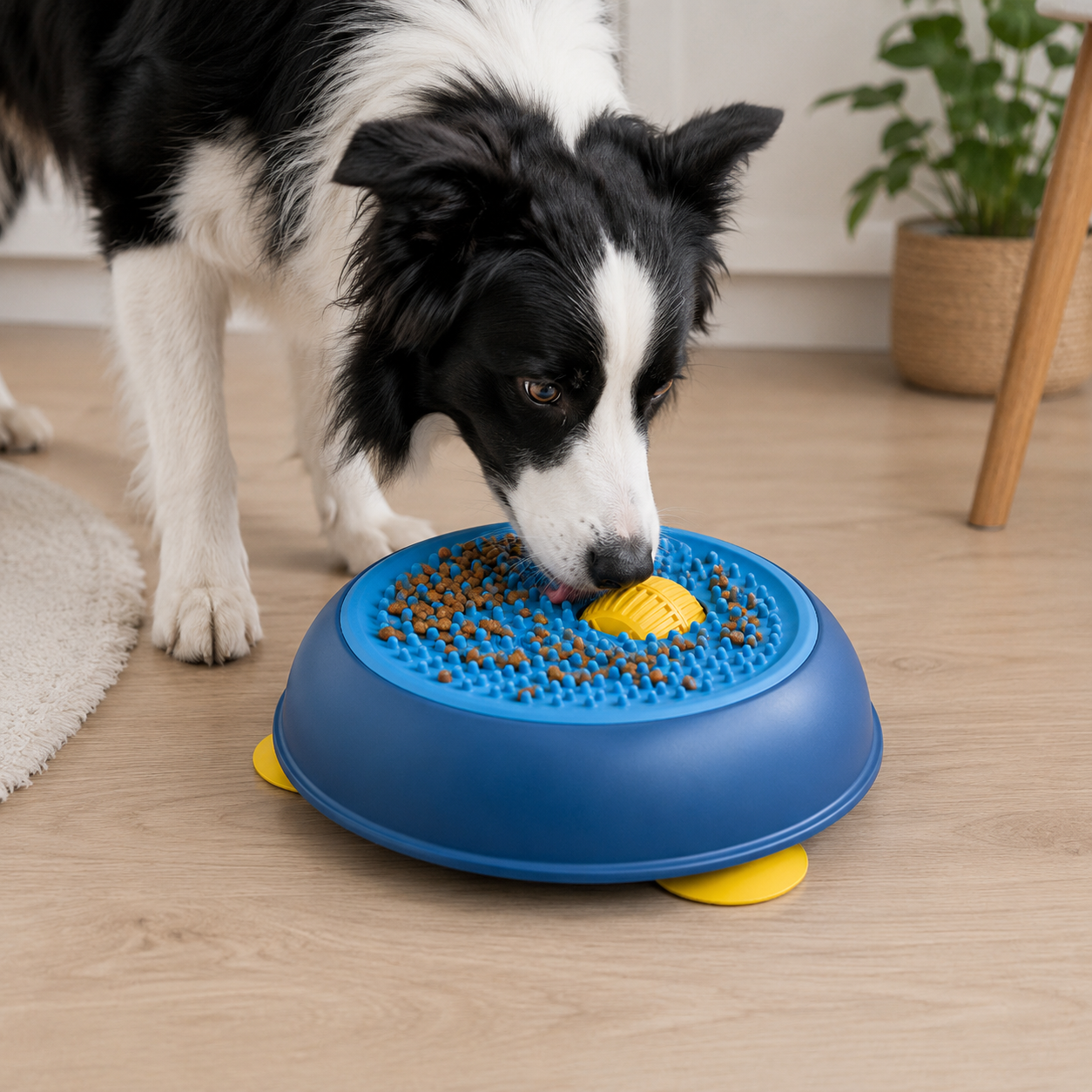 Rolling ball slow-cooking bowl