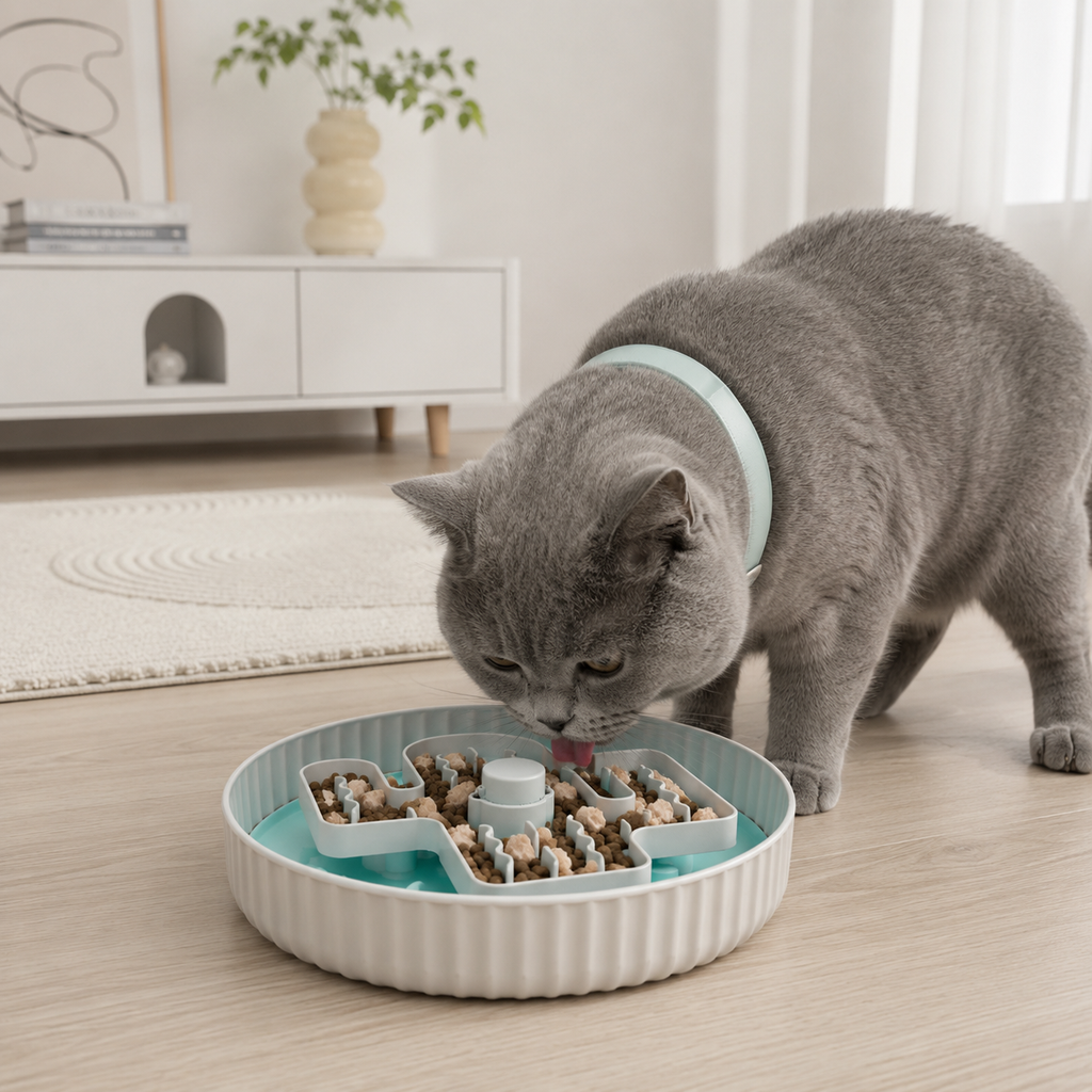 Rotating slow food bowl