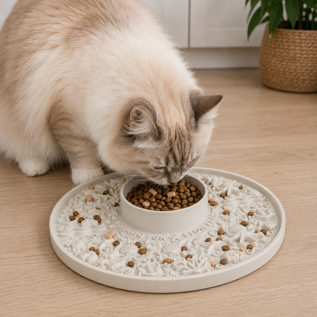 Decorative silicone slow eating mat