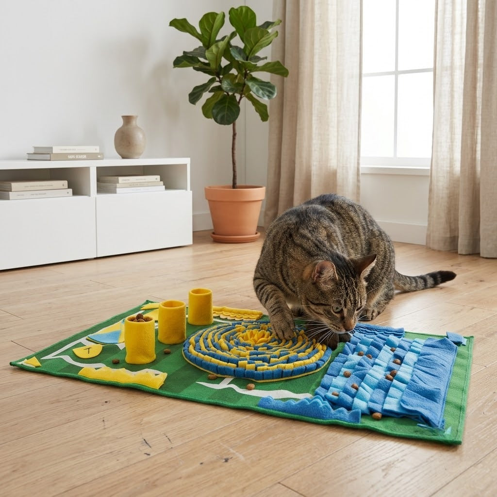 Pet soccer field scent pad