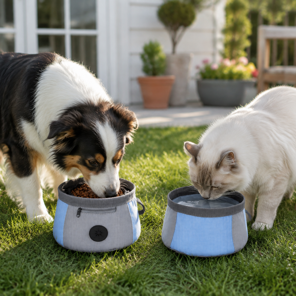 Outdoor Oxford cloth portable pet bowl