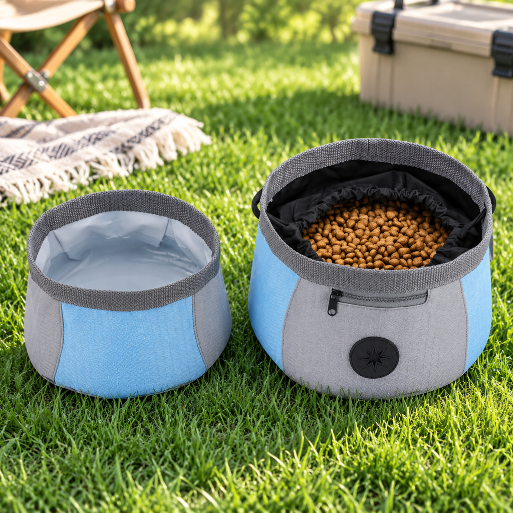 Outdoor Oxford cloth portable pet bowl