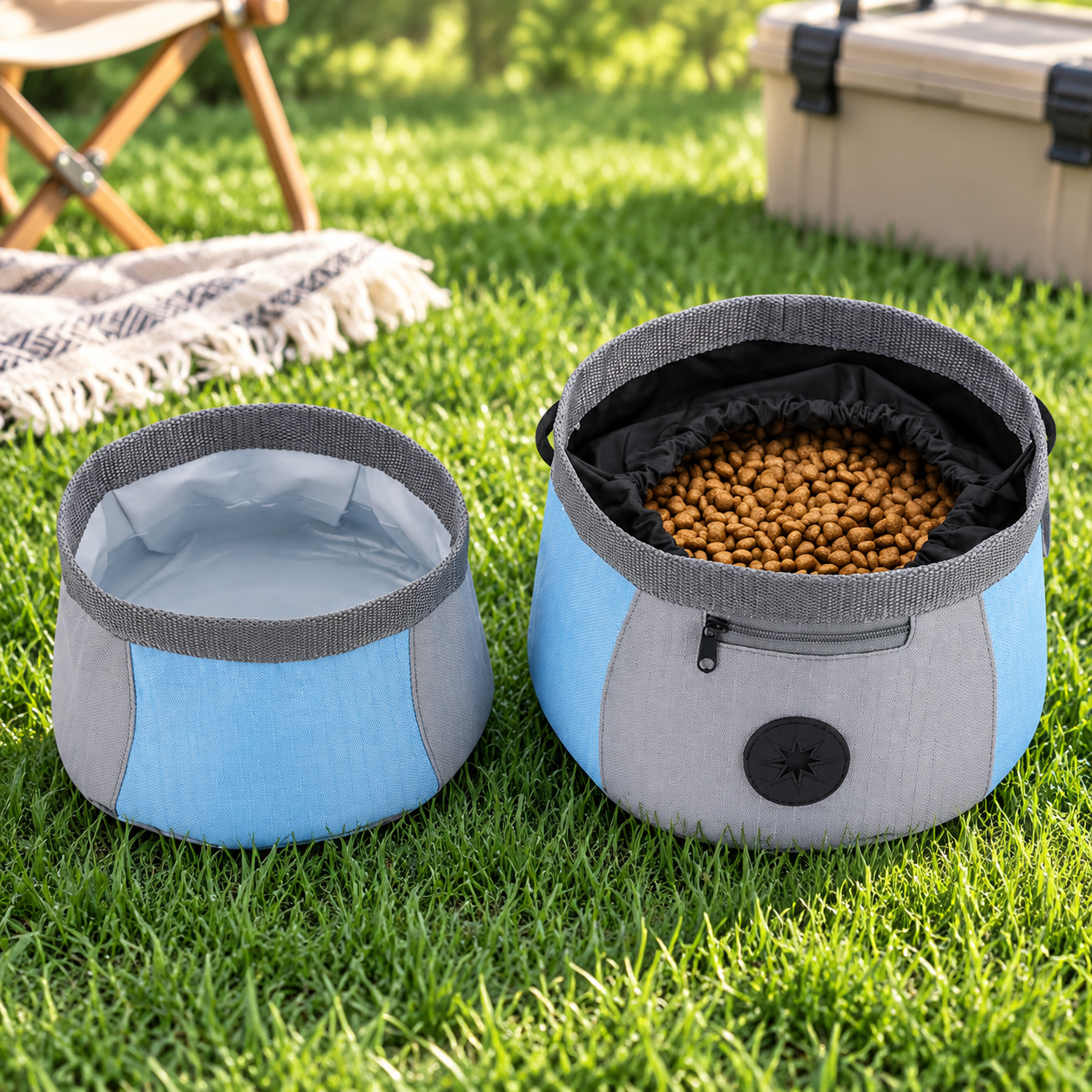 Outdoor Oxford cloth portable pet bowl