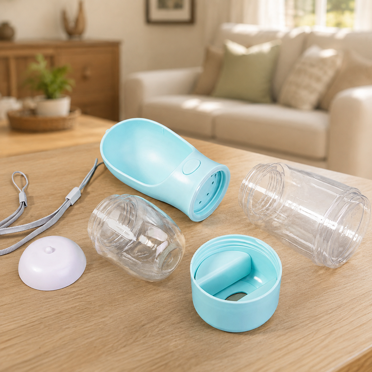 Pet Three-in-One Portable Water Bottle